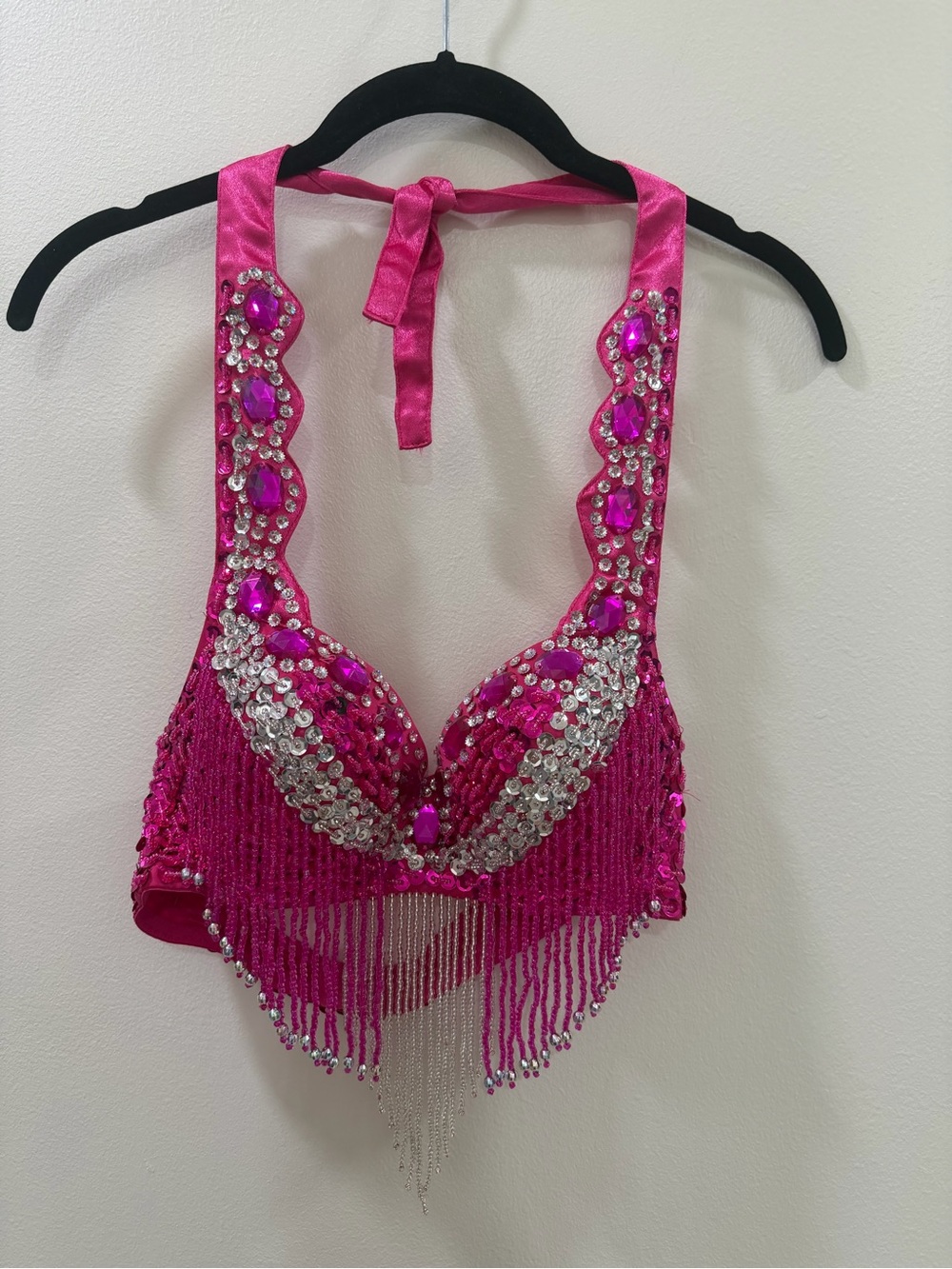 NWOT Beaded Sequins Rhinestones Bra
